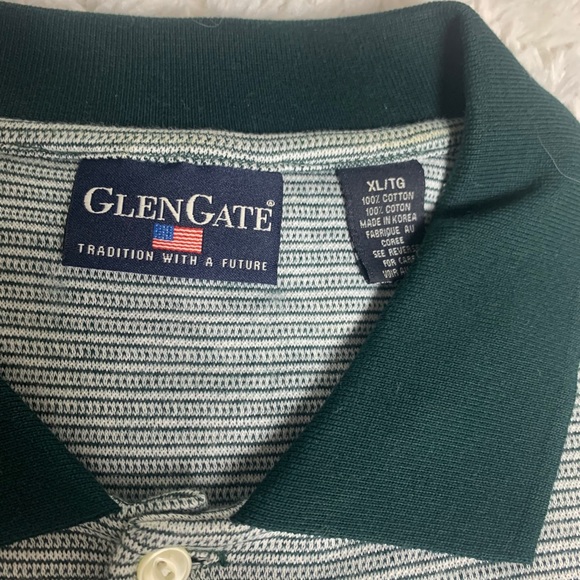 Glen Glate Polo Short Size XL Green and White - Picture 3 of 4